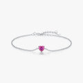 Pulsera Pink Heart – Plata 925 con Baño en Oro 14K