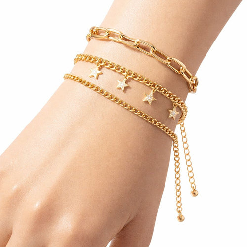 ✨ Set de Pulseras Dorada