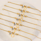 Pulsera Initial Charm – Personalizada en Oro