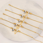 Pulsera Initial Charm – Personalizada en Oro