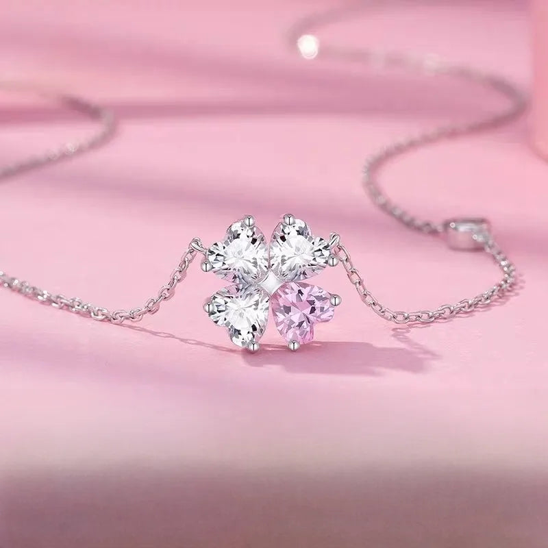 Collar Lucky Clover – Plata 925 con Zirconias