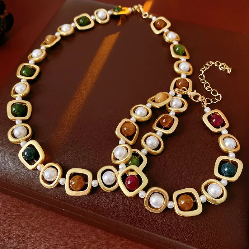 Set Aurelia Vintage – Collar y Pulsera con Perlas