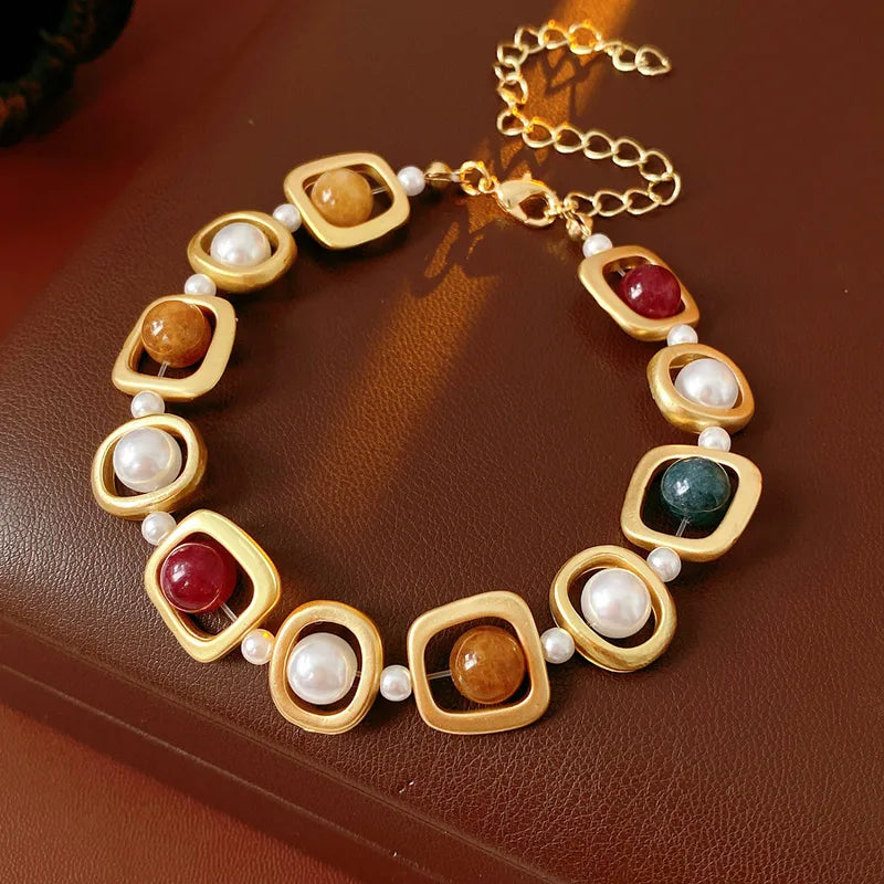 Set Aurelia Vintage – Collar y Pulsera con Perlas