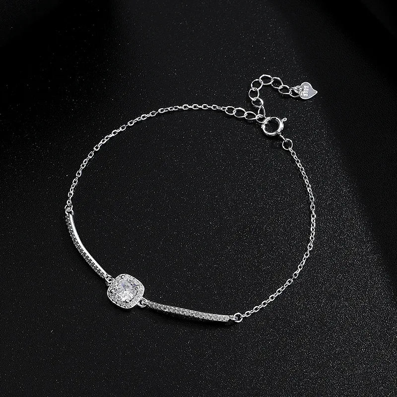 Pulsera Crystal Cube – Plata 925 con Zirconias