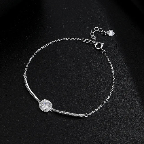 Pulsera Crystal Cube – Plata 925 con Zirconias