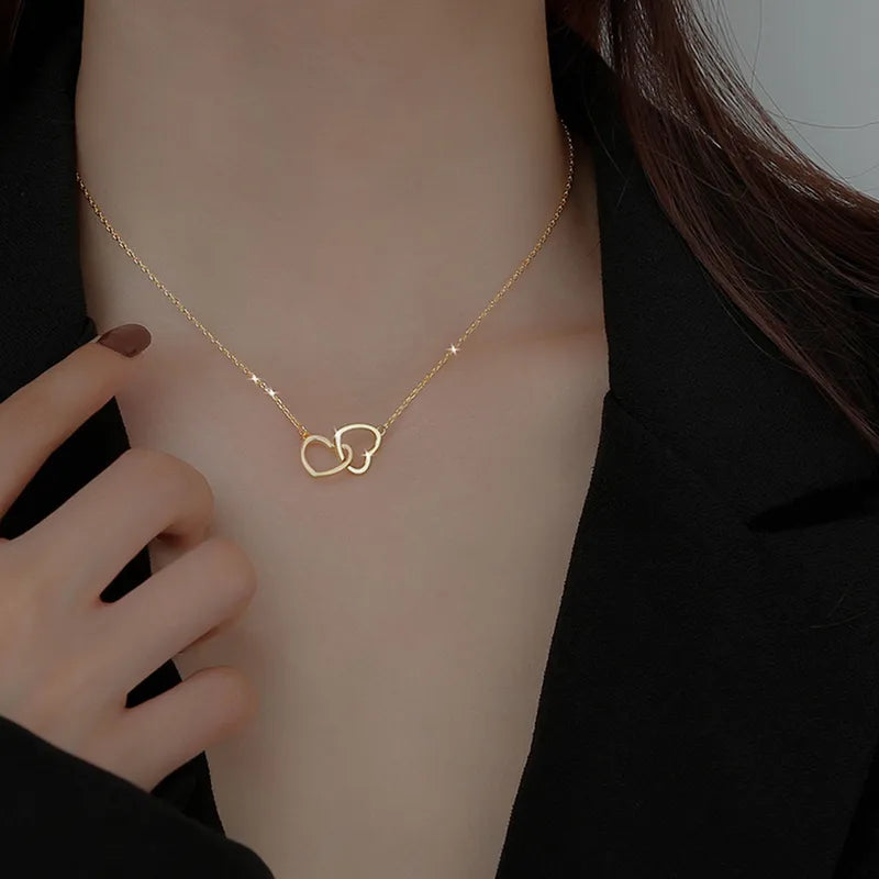 Collar Duo Heart – Corazones Entrelazados